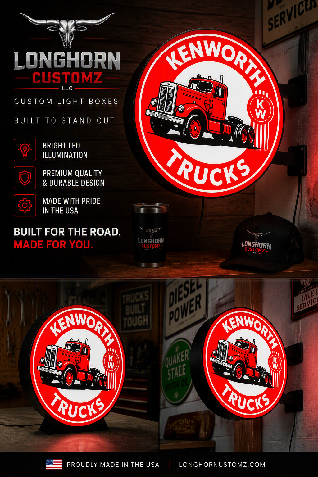Kenworth Pub Sign Light Box