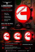 Pub Style Wall Mounted Cummins Logo Light box