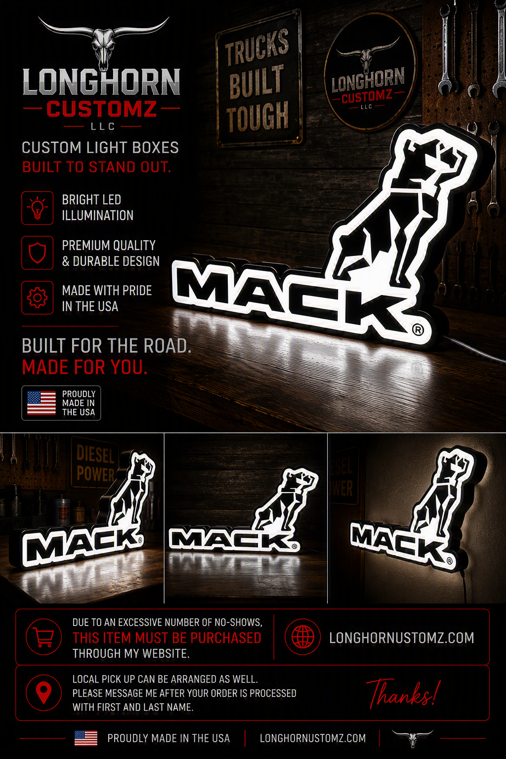Mack Truck Desktop Inspired Light box