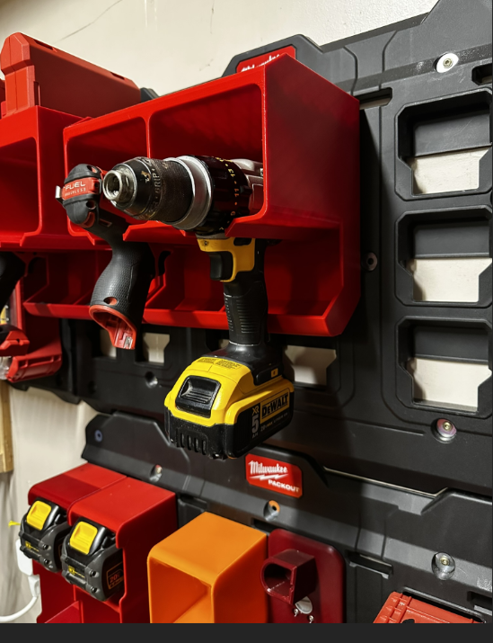 Two Drill Station for Milwaukee Packout Mounting Plate