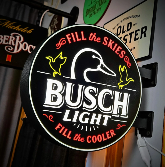 Light Duck Lighted Bar Sign