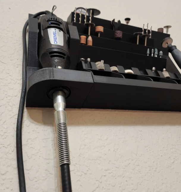 Wall-Mounted Dremel Bit Organizer & Dremel Holder