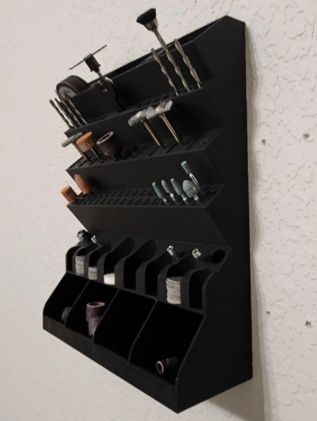 Wall-Mounted Dremel Bit Organizer & Dremel Holder